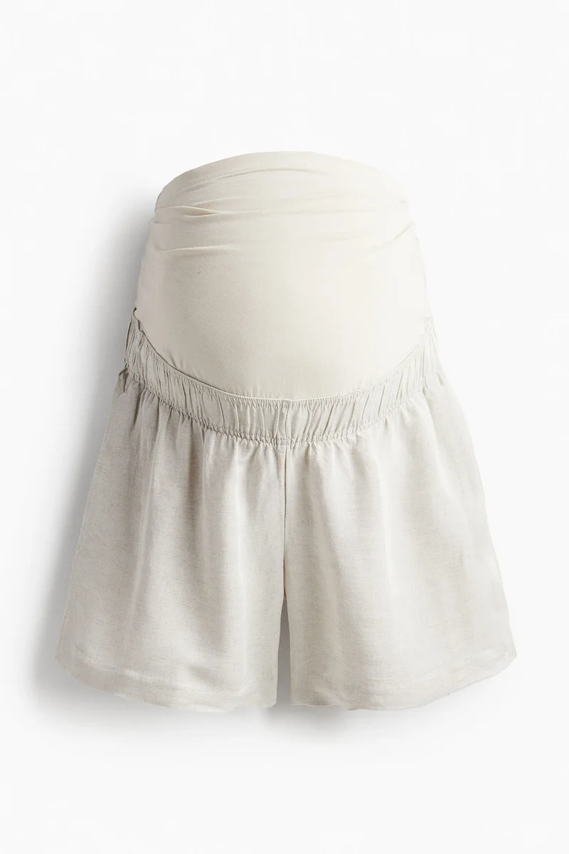 H&M MAMA Linen-blend shorts
