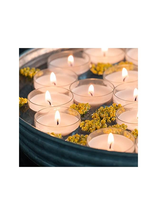 Stonebriar 192 Pack Unscented 6 to 7 Hour Extended Burn Time Clear Cup Tea Light Candles  - Image 3