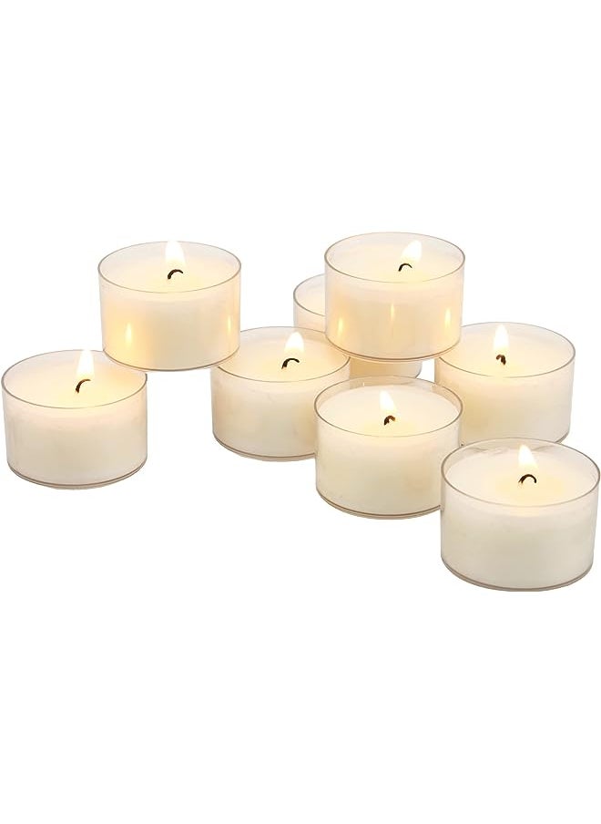 Stonebriar 192 Pack Unscented 6 to 7 Hour Extended Burn Time Clear Cup Tea Light Candles  - Image 1
