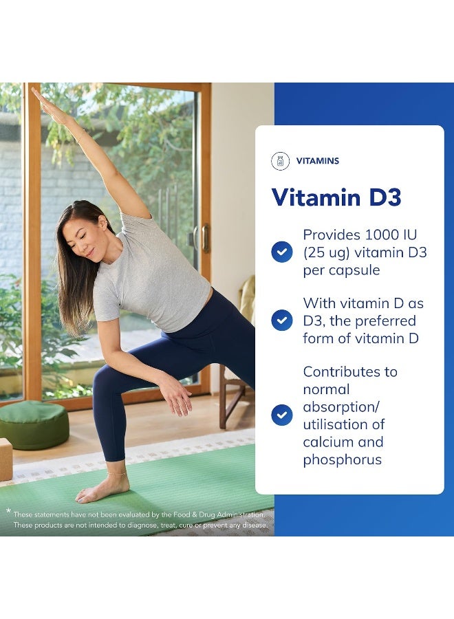 فيتامين د3 25 ميكروجرام (1000 وحدة دولية) - 120 كبسولة - Image 2
