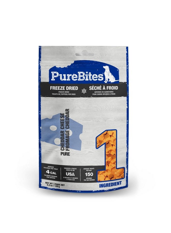 بيور بيتيس مكافآت الكلاب المجففة بالتجميد بيور بايتس بنكهة الجبن، مكون واحد، صُنع في الولايات المتحدة الأمريكية، 4.2 أونصة - Image 1