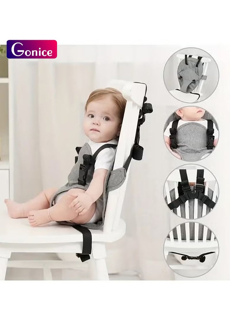 Gonice Harness Seat For Baby High Chair,Safety Harness Chair Accessory For Baby Feeding, Portable Fabric Harness Toddler Chair Seat With Adjustable Straps, Baby Must Haves Travel Essential  - Image 1
