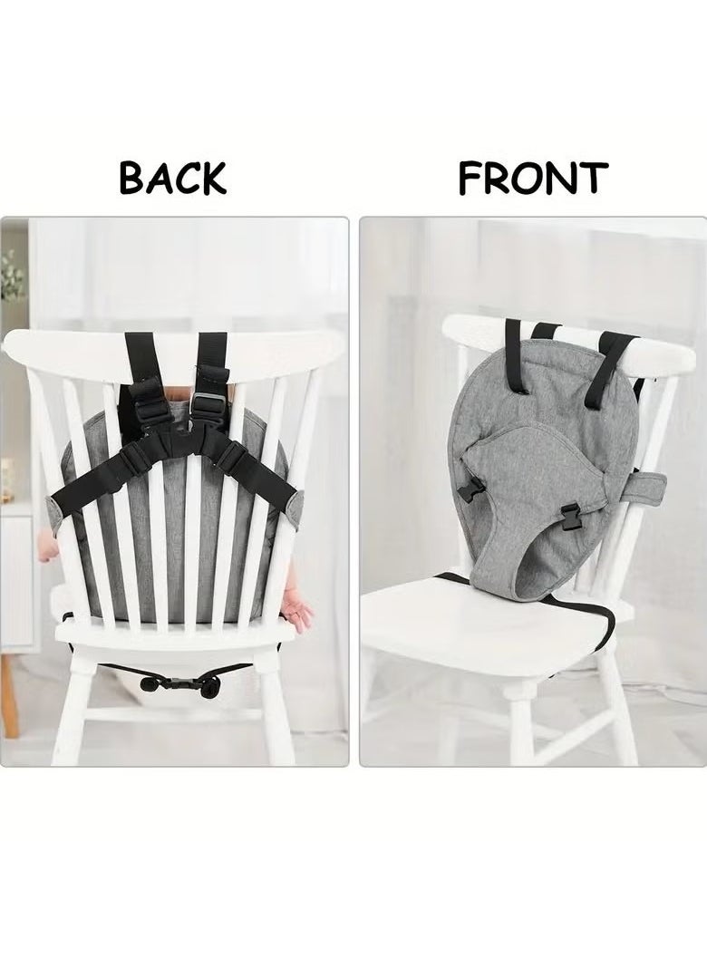 Gonice Harness Seat For Baby High Chair,Safety Harness Chair Accessory For Baby Feeding, Portable Fabric Harness Toddler Chair Seat With Adjustable Straps, Baby Must Haves Travel Essential  - Image 3