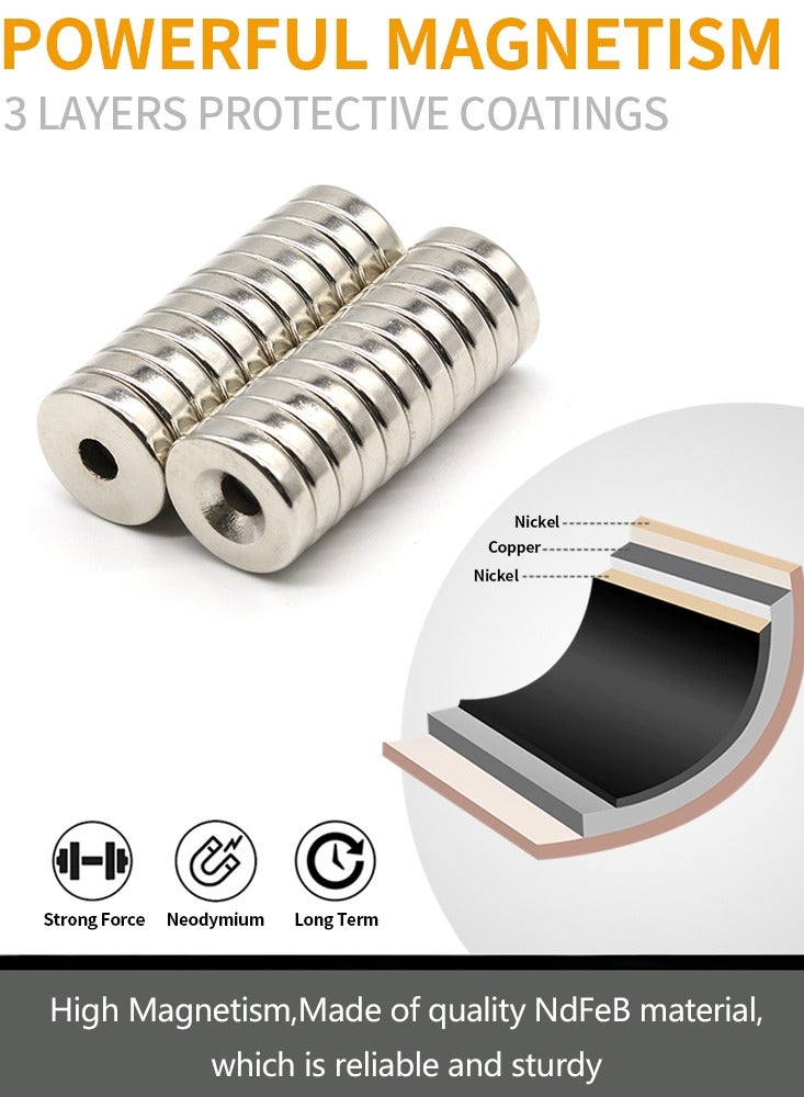 5Pcs 0.79x0.2-0.2 Refrigerator Magnet Neodymium Magnet 20mm x 5mm Hole 5mm NdFeB N35 Round Super Powerful Strong Permanent Magnetic imanes Disc  - Image 4