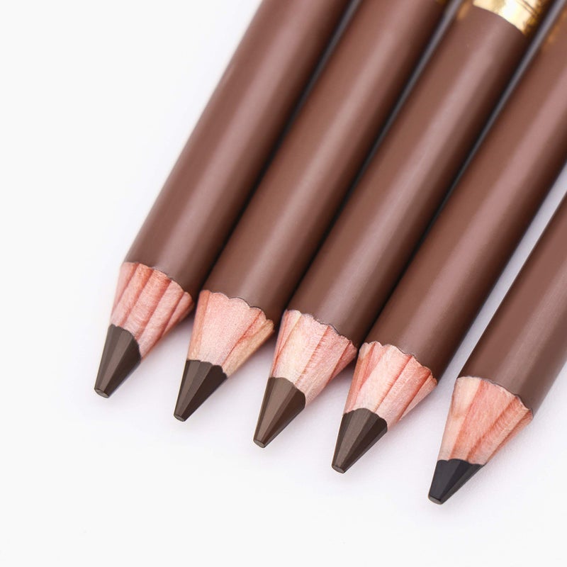 Bodermincer Eyebrow Pencil Longlasting Waterproof Durable Automaric Liner Eyebrow 5 Colors to Choose (5pcs, 1# Black) - Image 5