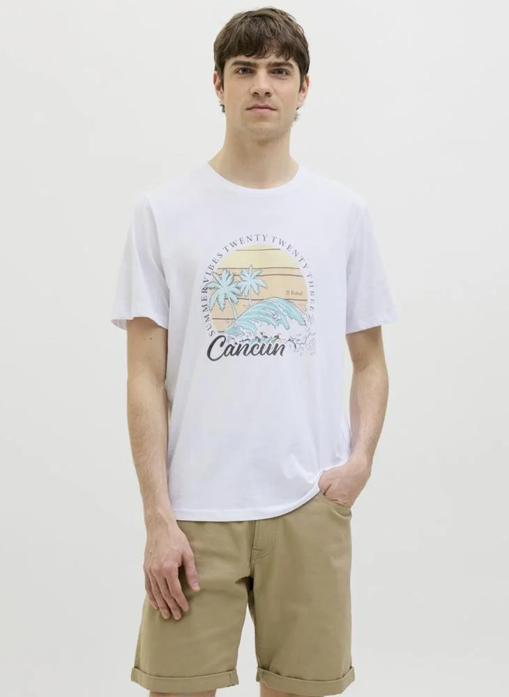 ج ج ريبل من جاك و جونز Short Sleeve Crew Neck Neck T-Shirt
