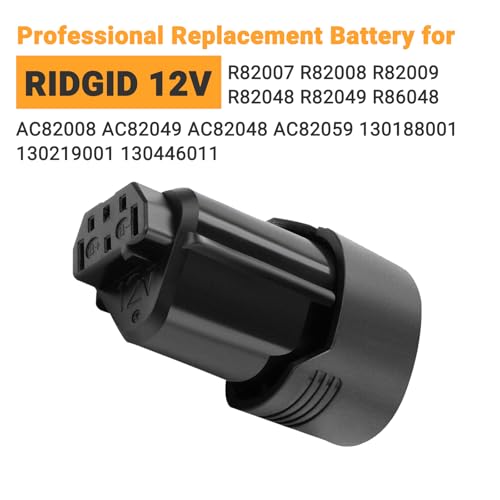 Shentec 3000mAh 12V Li-ion Battery Compatible with Ridgid AC82049 AC82008 AC82048 AC82059 R82007 R82008 R82009 R82048 R82049 R82059 R86048 130188001 130219001 - Image 2