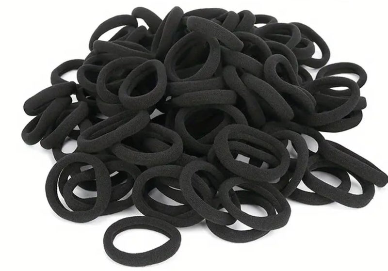 Generic 200PCS Black Baby Hair Bands  Mini Seamless Toddler Hair Ties  Soft Toddler Hair Ponytail Holders for Kids Girls 