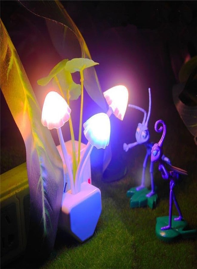 Dimitra Magic LED Night Lamp with Plug Smart Sensor auto On/Off and Color Change Mushroom Flowers Beautiful Illumination Home Decoration Lights for Bedroom Corridor (Multicolor, Pack of 1) - Image 3