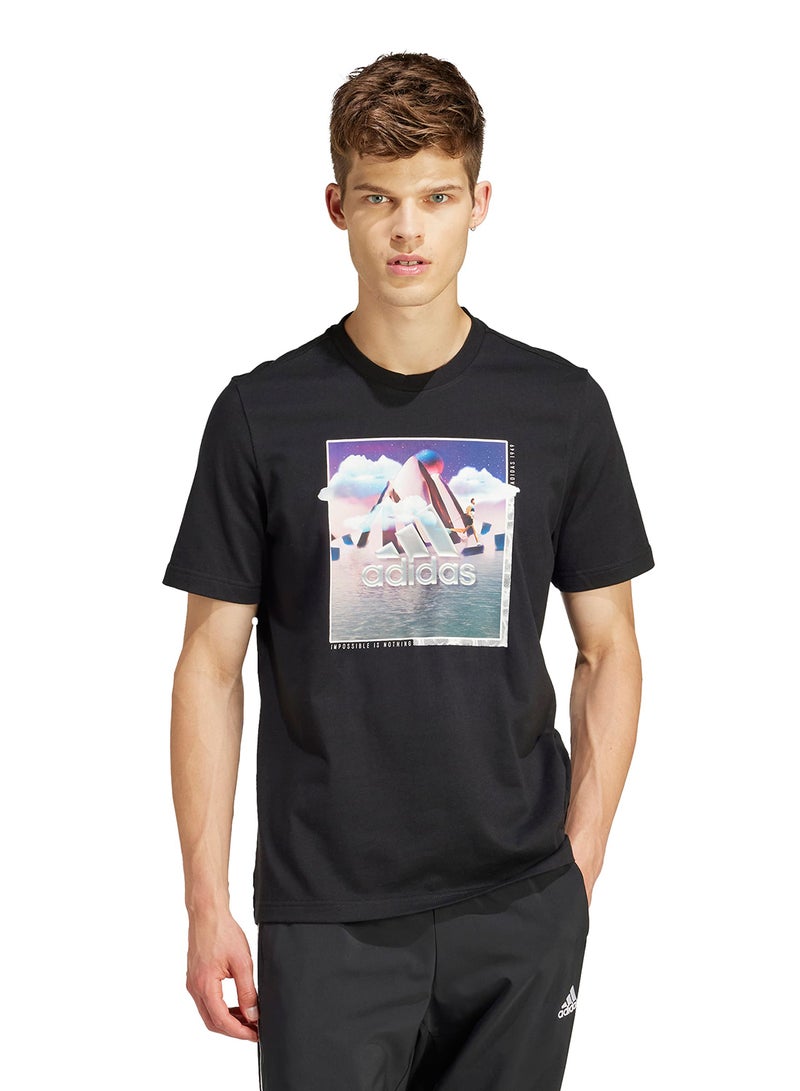 Adidas تي شيرت شارة الرياضة المناظر الطبيعية - Image 1