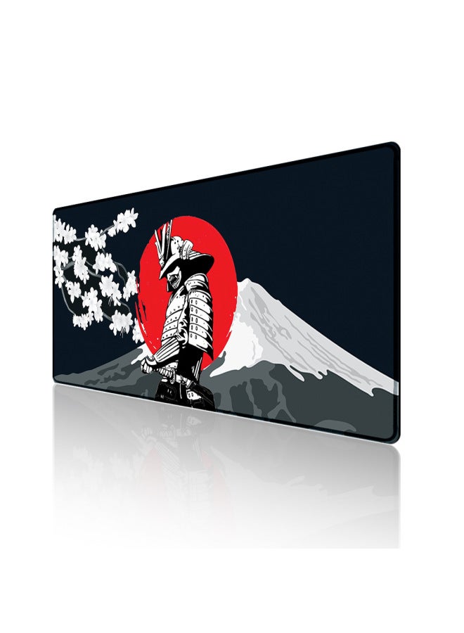 Mouse Pad Japanese Samurai Game Pad HD Printing Oversized Computer Office Keyboard Pad Lock Edge Desk Pad-Color:300*700*3mm-Pattern:ZY-RBWS-C-028 - Image 1