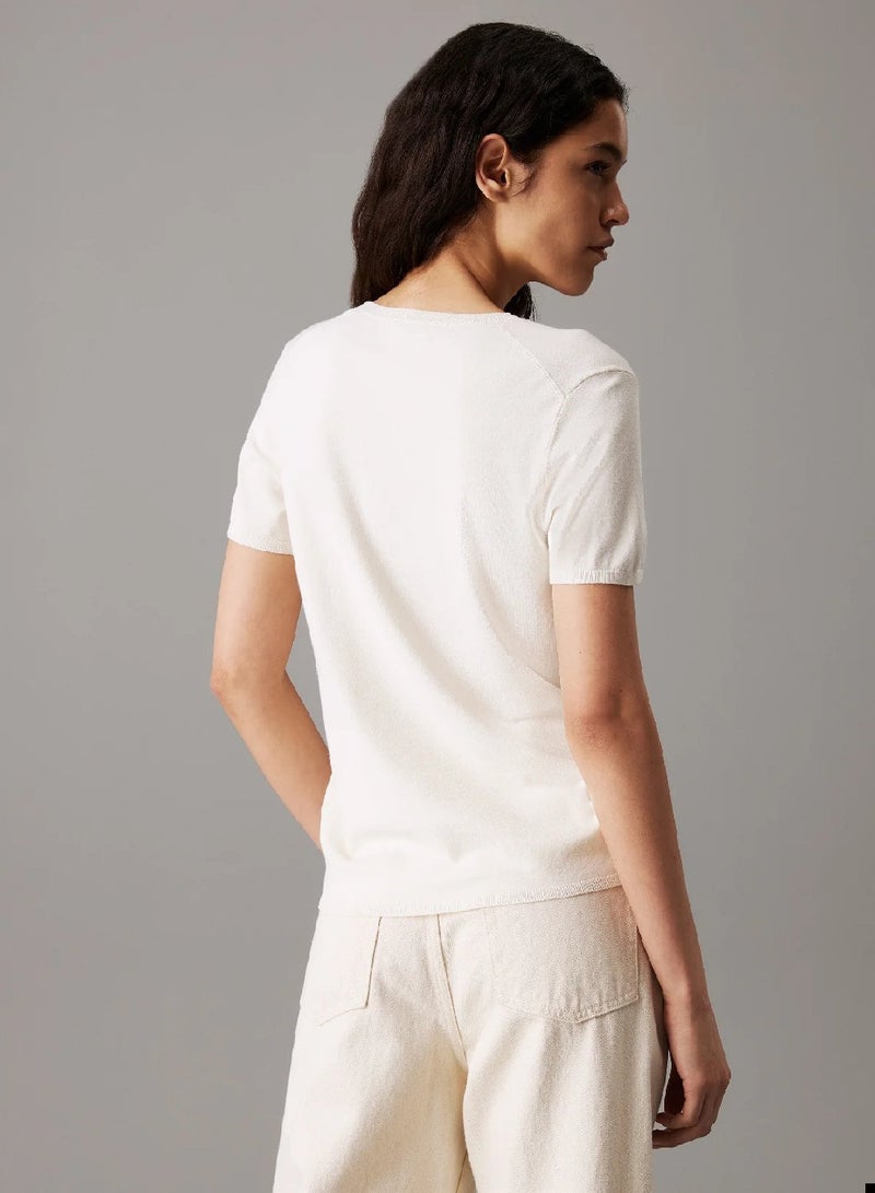 CALVIN KLEIN Viscose Blend T-shirt Jumper - Image 2