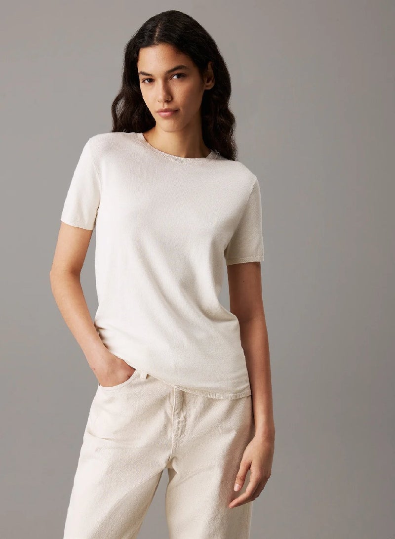 CALVIN KLEIN Viscose Blend T-shirt Jumper - Image 1