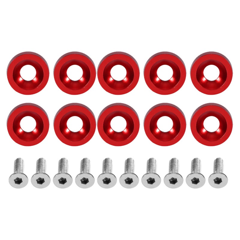 Car Modification Gasket Bolt 6mm Screws Stainless Steel Aluminum License Plate Frame Decoration Screw - Blue Aftermarket Replacement Car Styling for Front Rear Bumper Ignition Cylinder Cover - Image 5
