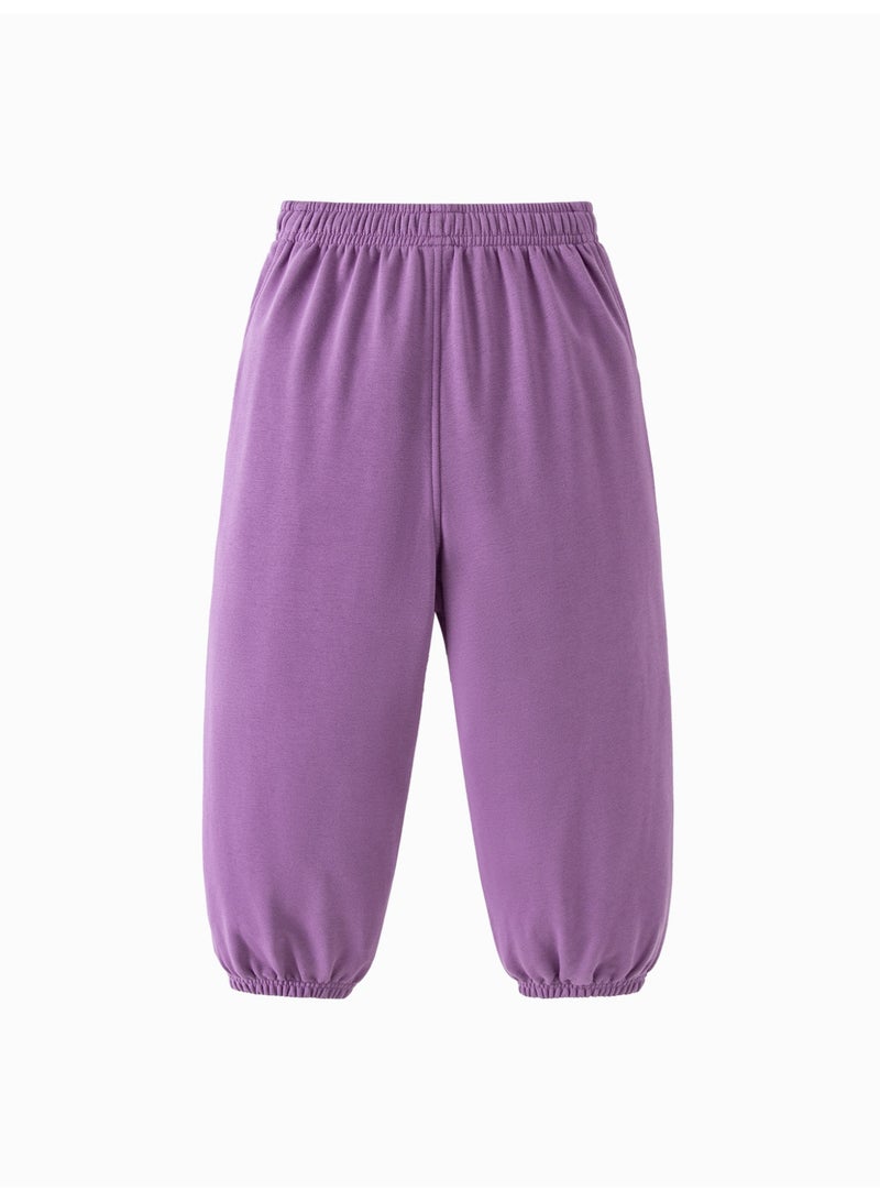 mini bala Unisex Kids' Casual Jogger Pants, Elastic Waistband, Loose Fit, Ribbed Cuffs, Ultra-Soft & Stretchy Fabric, Side Pockets, Perfect for Daily Activities & Play Children's Trousers - Image 5