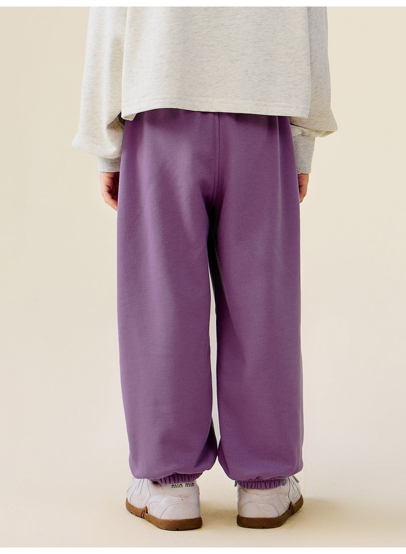 mini bala Unisex Kids' Casual Jogger Pants, Elastic Waistband, Loose Fit, Ribbed Cuffs, Ultra-Soft & Stretchy Fabric, Side Pockets, Perfect for Daily Activities & Play Children's Trousers - Image 3