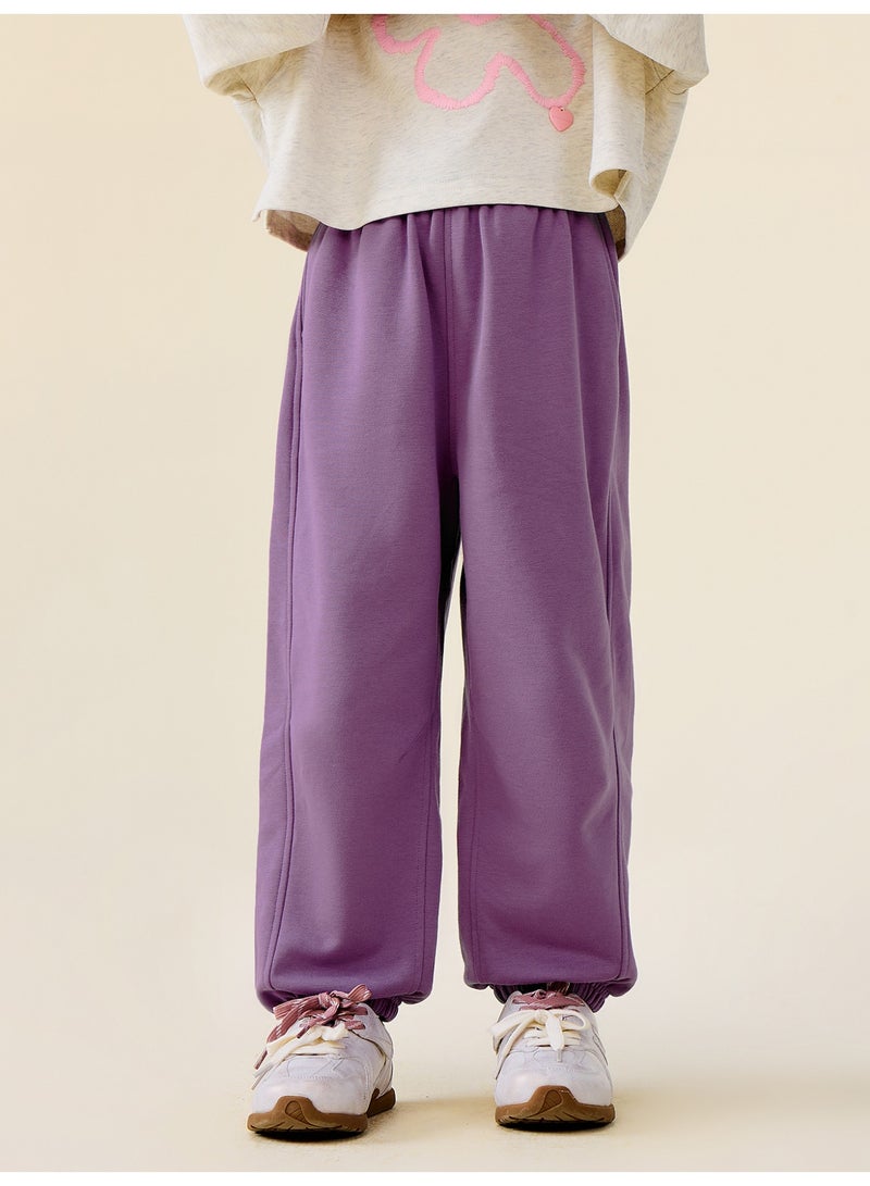 mini bala Unisex Kids' Casual Jogger Pants, Elastic Waistband, Loose Fit, Ribbed Cuffs, Ultra-Soft & Stretchy Fabric, Side Pockets, Perfect for Daily Activities & Play Children's Trousers - Image 1