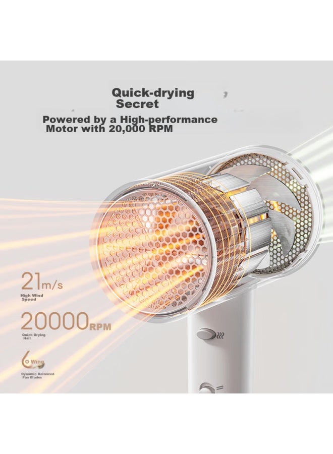 JD.com Jd Jingzao High-power Hair Dryer With 1 Billion Negative Ions, 1800w Household Electric Hair Dryer, Negative Ion Hair Dryer, Quick-drying Dormitory, Qixi Valentine's Day Gift - Image 2