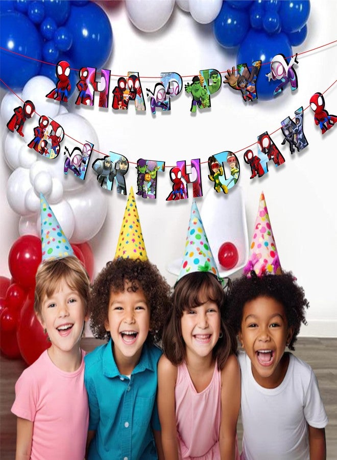 Seyal® Spde and His Amzing Frinds Happy Birthday Banner - Image 4