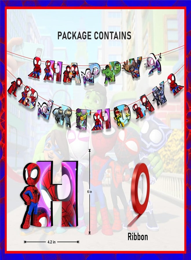 Seyal® Spde and His Amzing Frinds Happy Birthday Banner - Image 2