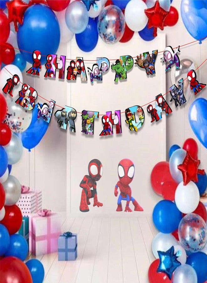 Seyal® Spde and His Amzing Frinds Happy Birthday Banner - Image 1