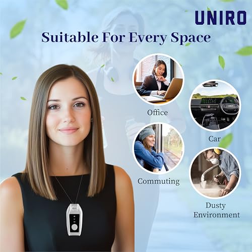 Uniro F5 Portable Neck Air Purifier | No Filter Required, Personal and Compact | High Anion Concentration, Removes PM2.5 Particles, Smog and Absorbs Formaldehyde |120 Hrs battery life - Image 4