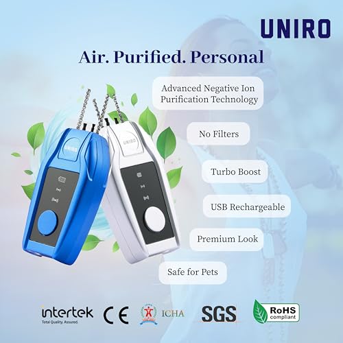 Uniro F5 Portable Neck Air Purifier | No Filter Required, Personal and Compact | High Anion Concentration, Removes PM2.5 Particles, Smog and Absorbs Formaldehyde |120 Hrs battery life - Image 5