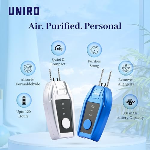 Uniro F5 Portable Neck Air Purifier | No Filter Required, Personal and Compact | High Anion Concentration, Removes PM2.5 Particles, Smog and Absorbs Formaldehyde |120 Hrs battery life - Image 2