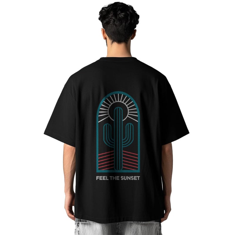 NOBERO Men's Black Oversized T-Shirt for Men - Image 1