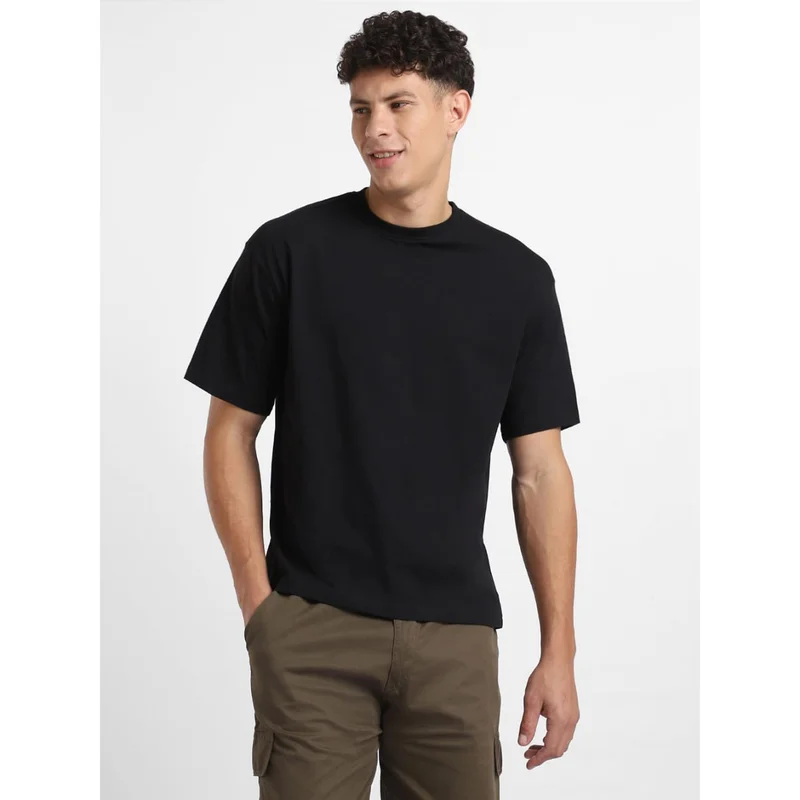 NOBERO  NOBERO Men's Black Oversized T-Shirt for Men  | Best Price UAE
