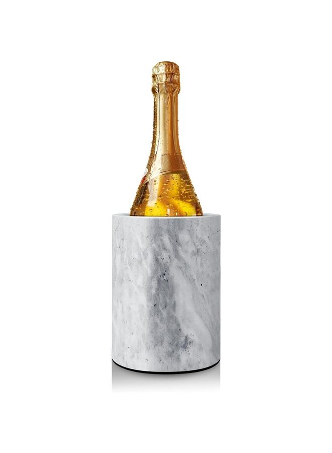 Marble Wine Chiller Bucket - Wine & Champagne Cooler for Parties, Dinner – Keep Wine & Beverages Cold – Holds Any 750ml Bottle - Ideal Gift for Wine Enthusiasts (Color : White) - Image 1