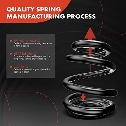 A-Premium 2Pcs Rear Suspension Coil Spring Set Compatible with BMW X3 2004-2010 L6 2.5L 3.0L Sport Utility, Driver and Passenger Side, Replace# 33533413081 - Image 2