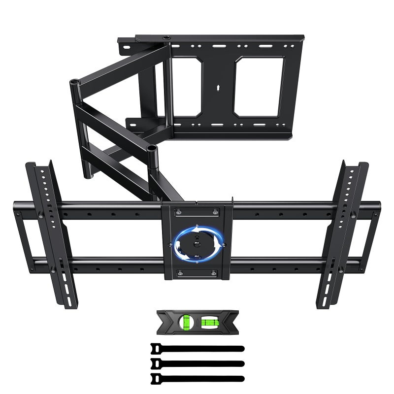 beishi Long Arm TV Wall Mount with 180Â°Swivel and Tilt +5/-20Â° Level Adjustment, TV Bracket Screen with Rotates 90Â° for TVs 37-75 Inchesï¼ŒFits 8"-16" Wood Studsï¼ŒHold up 132LBS,Max VESA 600x400mm - Image 1