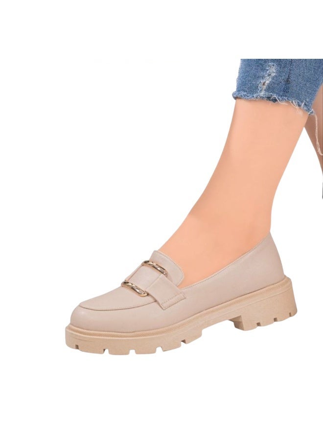 حذاء لوفر كاجوال رائع -بيج - Image 2