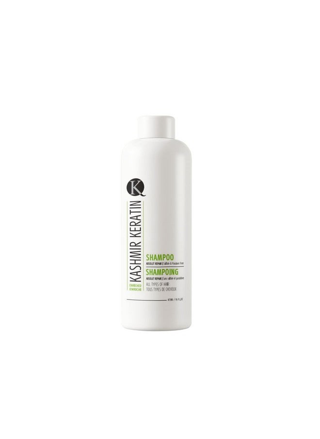 Kashmir Keratin - Enriched Shampoo Sulfate Paraben Free For All Types Of Hair New Presentation (16 Fl. Oz) - Image 1