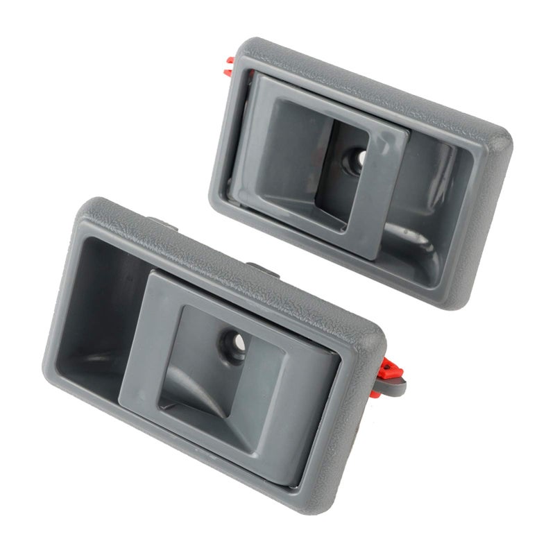 KOpart 2PCS Interior Front Rear Door Handle Driver & Passenger Side fit for Tacoma Corolla 4Runner Pickup Tercel Geo Prizm (Gray)