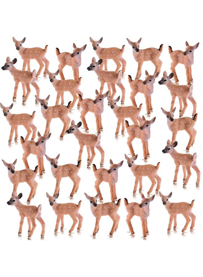 Skylety 14 Pieces Miniature Deer Figurines for Crafts Deer Cake Toppers Mini Figurines Toys for Birthday Party Shower Decorations - Image 1