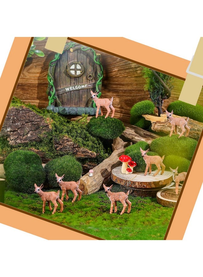 Skylety 14 Pieces Miniature Deer Figurines for Crafts Deer Cake Toppers Mini Figurines Toys for Birthday Party Shower Decorations - Image 3