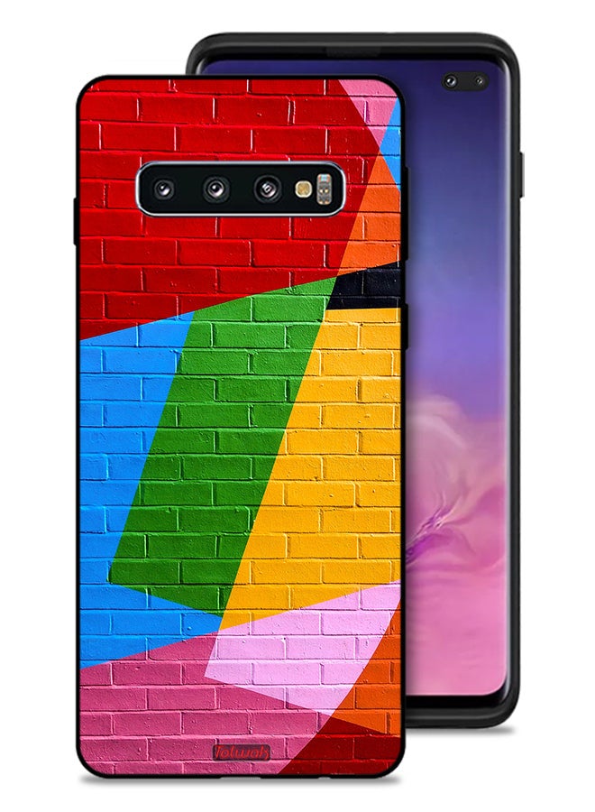 Tolwak Samsung Galaxy S10 Plus Protective Case Cover Colorful Wall Painting - Image 1