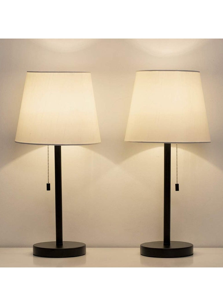 بوليفياز - مصباح طاولة أنيق عصري (قطعتان) - اباجورة غرف نوم ذكية مع مصابيح الطاولة LED لغرف المعيشة والنوم - ابجورة طاولة عصرية - Image 1