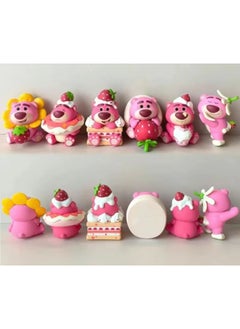 Strawberry Bear Plaster Doll Coloring Kurome Jiji Cat White Embryo Painted Graffiti Diy Hand-painted Egg Boy Pie-Color:Strawberry Bear Series [pack Of 4] White Embryo [without Accessories]