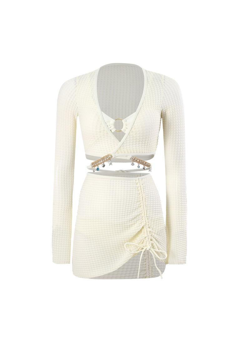 general Women's 4-Piece Swimsuit Skirt Style Swimsuit Fashionable Swimsuit Women Swimsuit Girls Birthday Gift Swimsuit Party Best Gift - Image 4