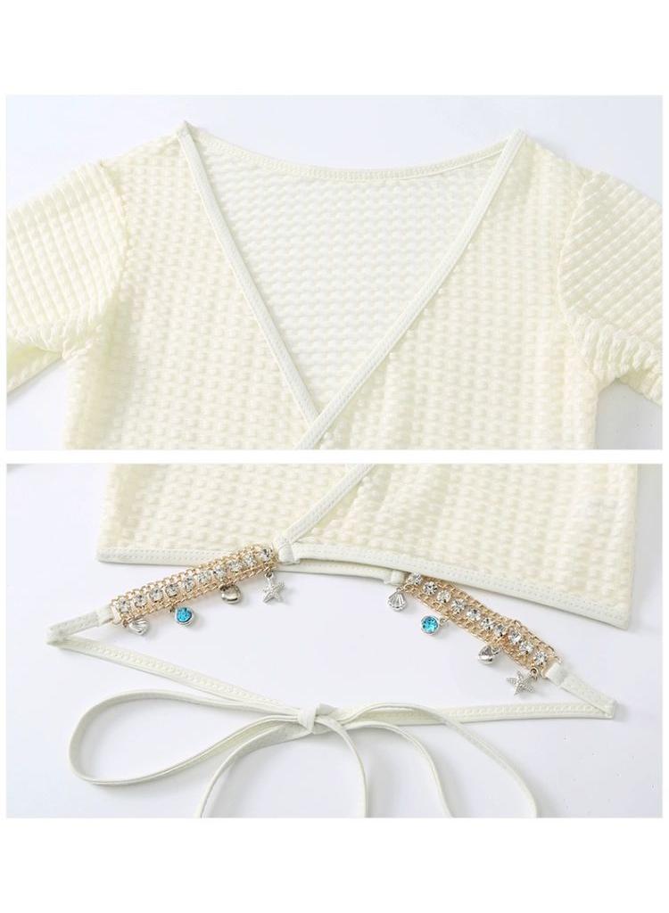 general Women's 4-Piece Swimsuit Skirt Style Swimsuit Fashionable Swimsuit Women Swimsuit Girls Birthday Gift Swimsuit Party Best Gift - Image 3