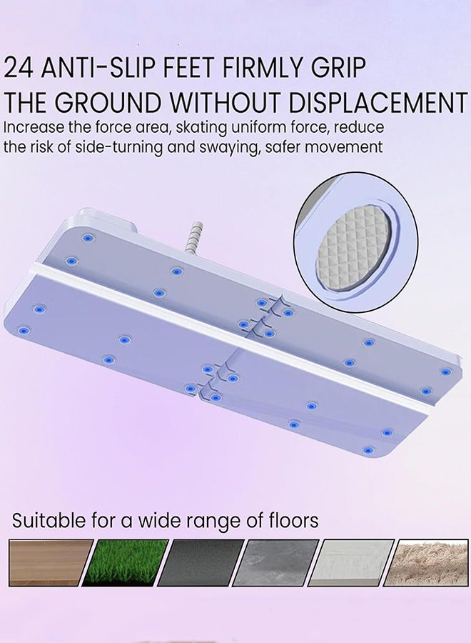 الرائد لوح بيلاتيس، مجموعة آلة بيلاتيس، لوح بيلاتيس القابل للطي متعدد الاستخدامات للمنزل، لوح انزلاقي بيلاتيس 5 في 1، معدات بيلاتيس مع مؤقت (بنفسجي) - Image 3