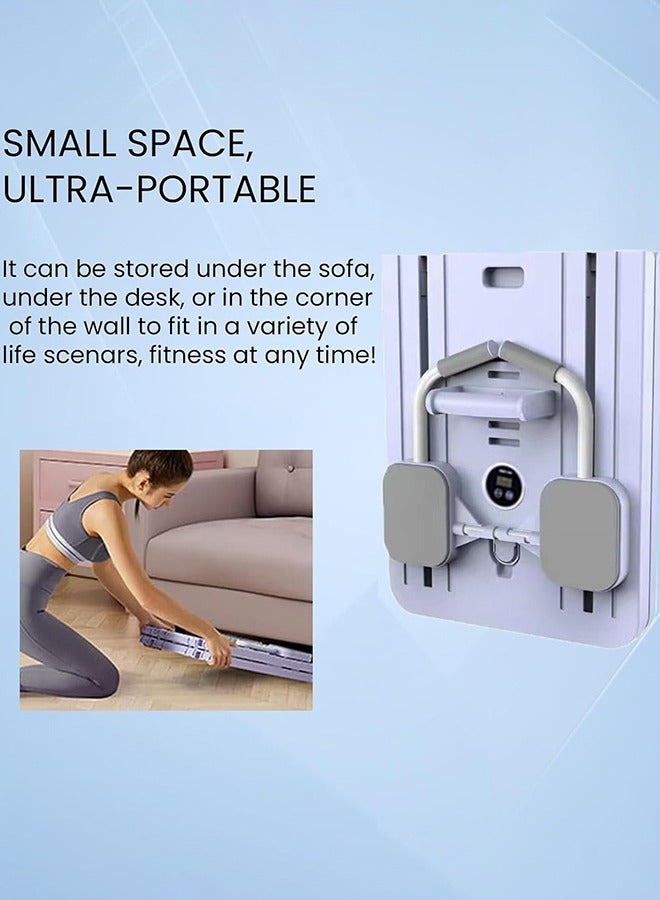 الرائد لوح بيلاتيس، مجموعة آلة بيلاتيس، لوح بيلاتيس القابل للطي متعدد الاستخدامات للمنزل، لوح انزلاقي بيلاتيس 5 في 1، معدات بيلاتيس مع مؤقت (بنفسجي) - Image 2