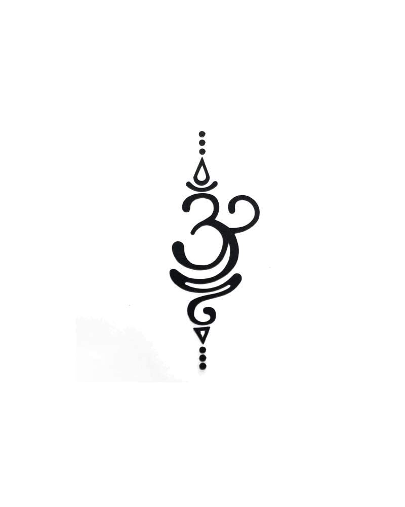 Comet Busters Cute Temporary Body Tattoo Om Sticker (BT084) - Image 2