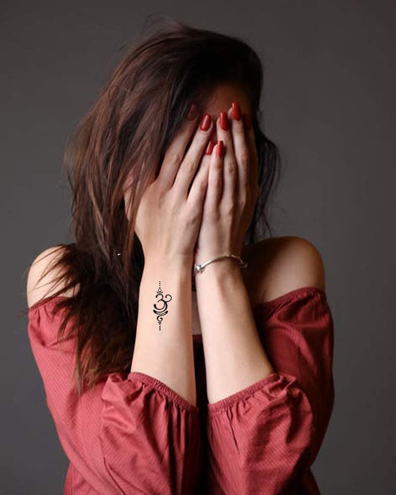 Comet Busters Cute Temporary Body Tattoo Om Sticker (BT084) - Image 1