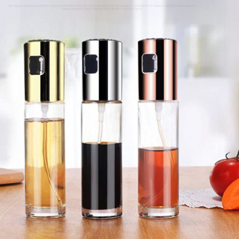 Lexazo Olive Oil Sprayer Transparent FoodGrade Glass Oil Spray Portable Spray Bottle Vinegar Bottle Oil Dispenser for BBQ Making Salard Cooking Baking Roasting Grilling 100ML - Image 3