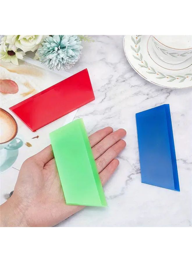 3 قطع مكشطة بلاستيكية مطاطية مقاومة للخدوش مغطاة بطبقة TPU لتغليف سيارات الفينيل - Image 3