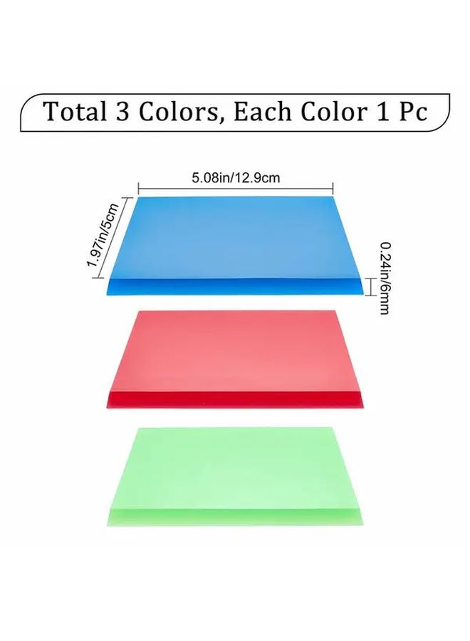 3 قطع مكشطة بلاستيكية مطاطية مقاومة للخدوش مغطاة بطبقة TPU لتغليف سيارات الفينيل - Image 5
